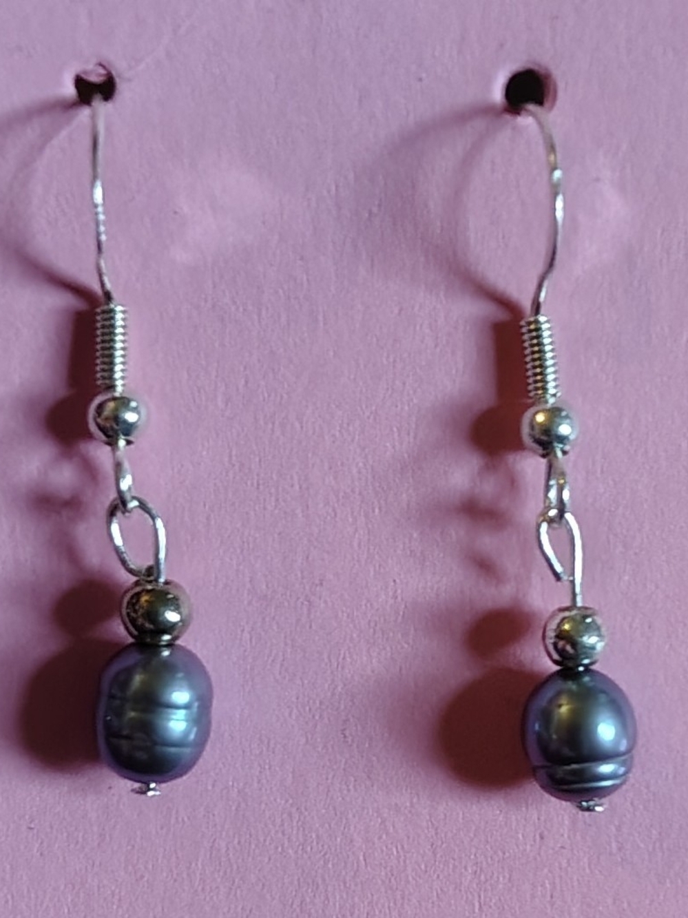 Pearl Black-Grey Pearl Dangle Earrings - Women Jewelry